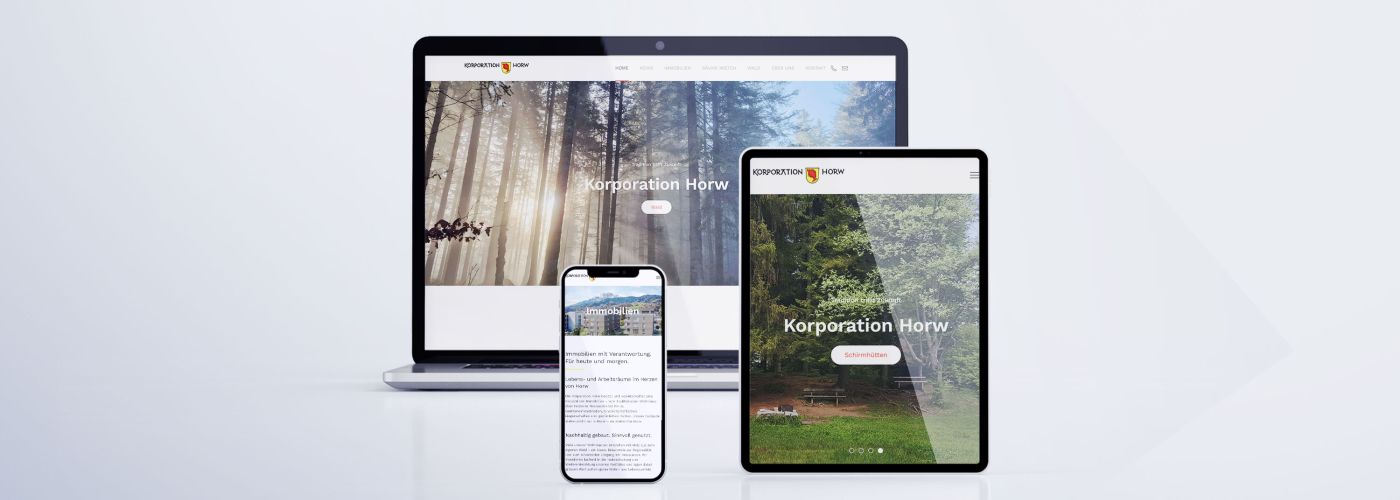 Frischer Wind im Netz: Die neue Website der Korporation Horw ist online